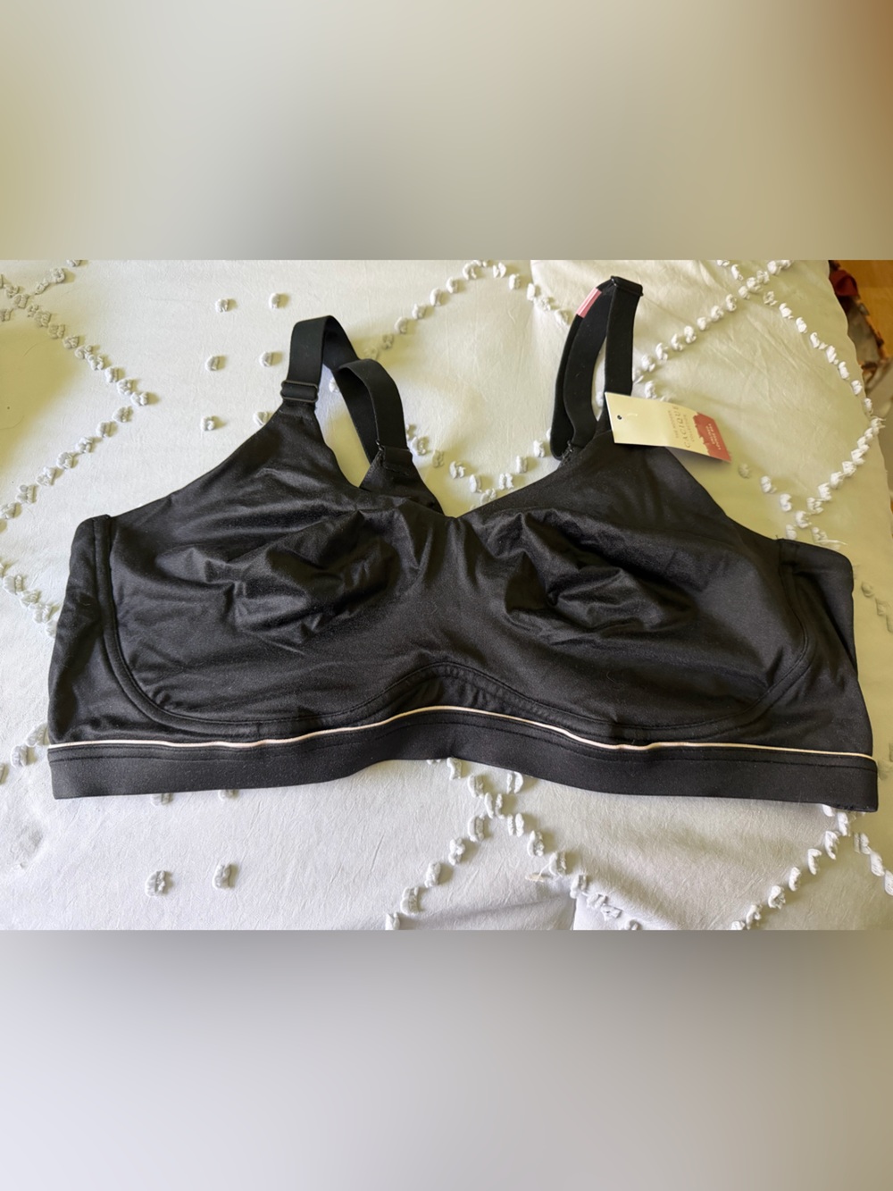 NWT Cacique Unlined Lounge Black Wireless Support Bra - 44D